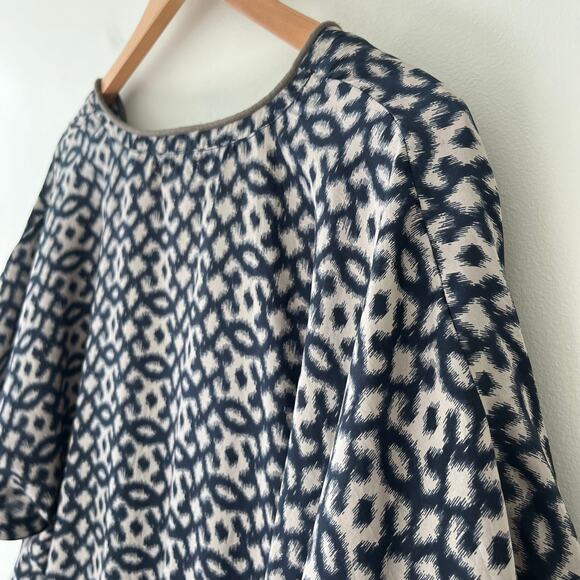 DAY Birger Et Mikkelsen 100% Silk Navy Cream Tunic Dress, Size 36/Small - Picture 5 of 10